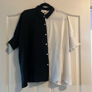 Oddy Black/White Top.  Large